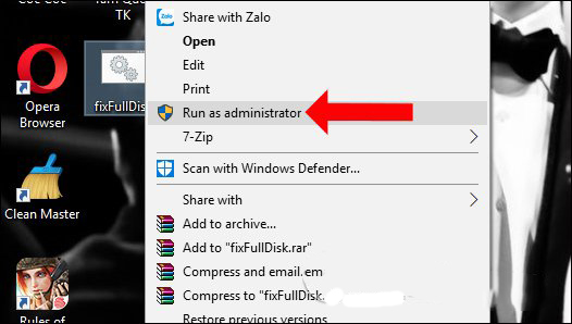 Hướng dẫn cách khắc phục Lỗi Full Disk 100% Trên Windows 10 bằng file .BAT