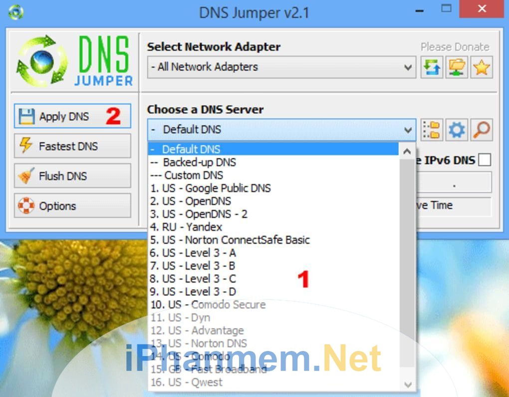 DNS Jumper là ứng dụng hỗ trợ thay đổi máy chủ DNS nhanh chóng, hiệu quả