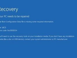 Lỗi BCD khi khởi động Windows 10